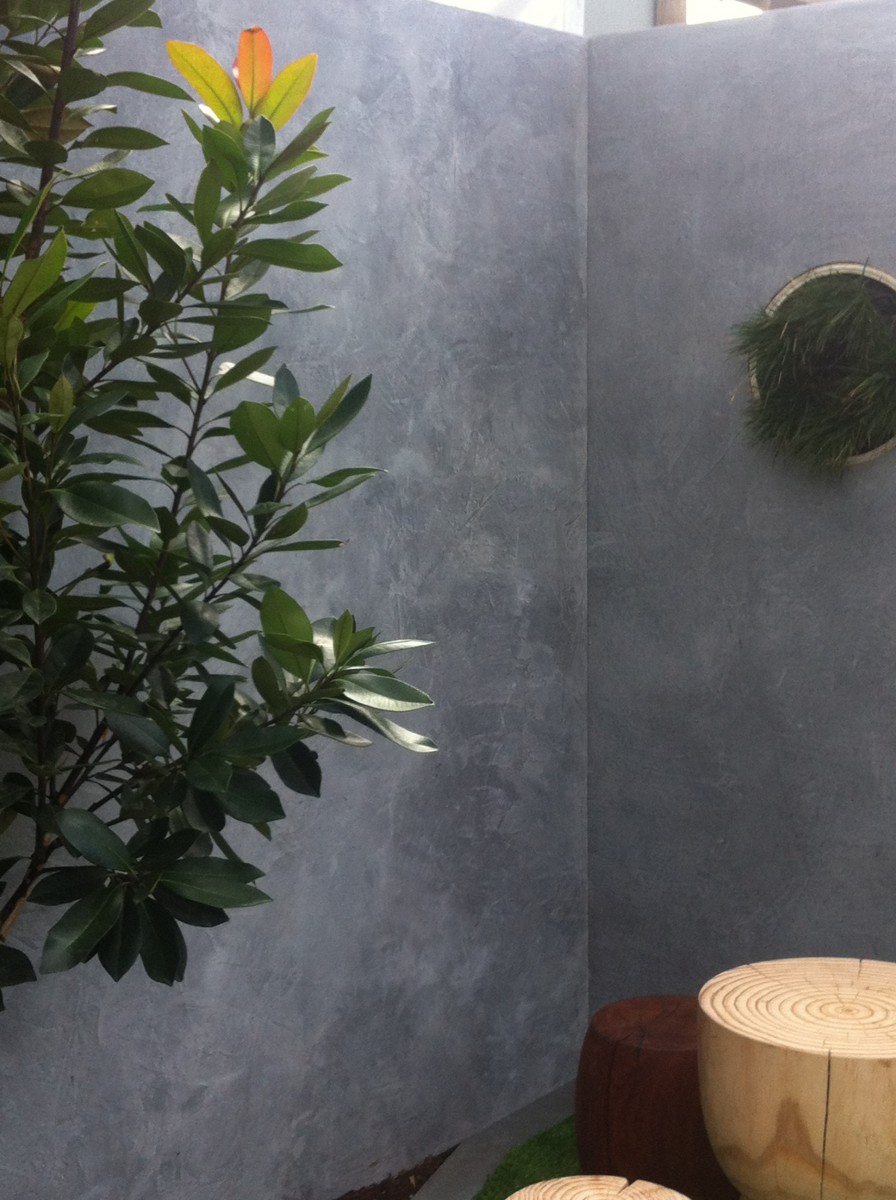 Outdoor Stucco Wall for Garden Show Painted Image